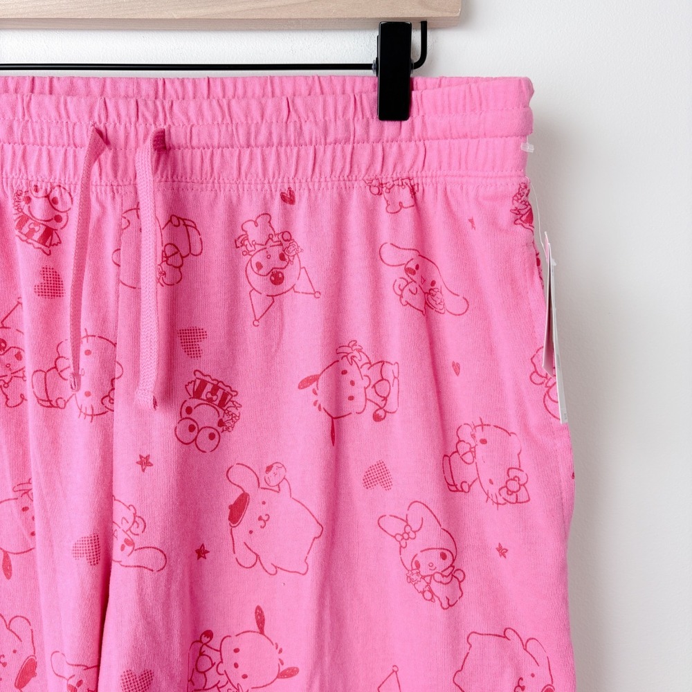 Sanrio Hello Kitty Pajama Pants XXL Pink Pompompurin Keroppi Pochacco Kawaii - Picture 3 of 6